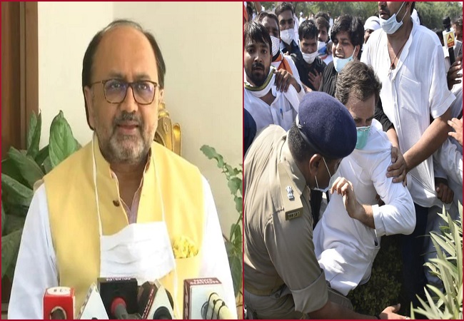UP Minister Sidharth Nath Singh slams Congress march to Hathras, calls it ‘photo op’