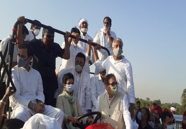 Farm bill protest: Rahul Gandhi allowed to enter Haryana