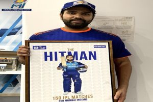 Rohit becomes second player to reach 150 IPL caps for Mumbai Indians