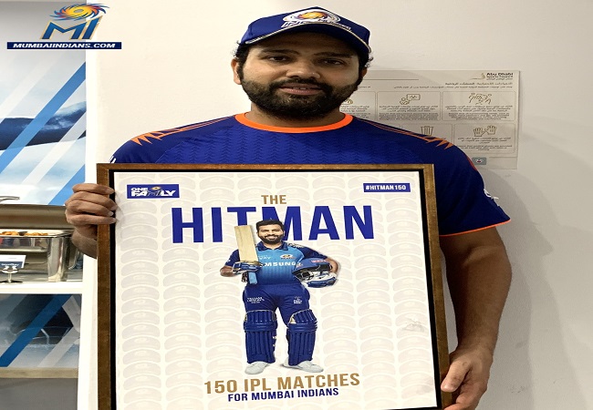 Rohit becomes second player to reach 150 IPL caps for Mumbai Indians