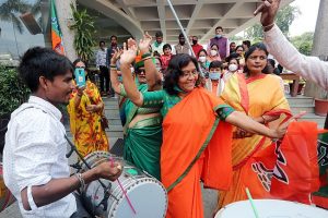 MP: Drums, dance to celebrate BJP’s strong showing in by-polls (PICs)