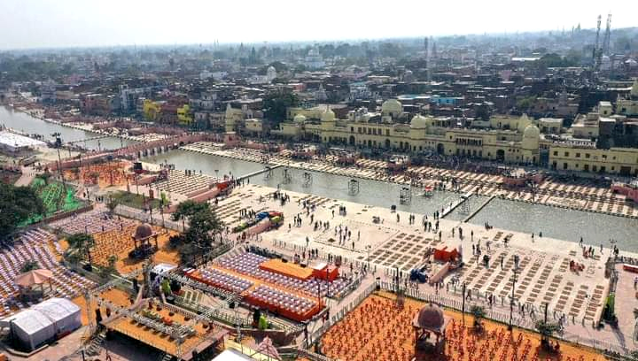 Ayodhya illuminated for ‘Deepotsav’ to be held on the occasion of Diwali; See Pics