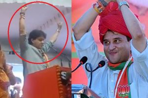 ‘Vote for the hand, vote for Cong’: BJP’s Jyotiraditya Scindia mistakenly seeks votes for Congress