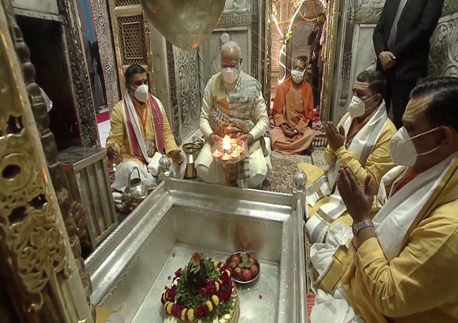 IN PICS: PM Modi offers prayers at Kashi Vishwanath Temple