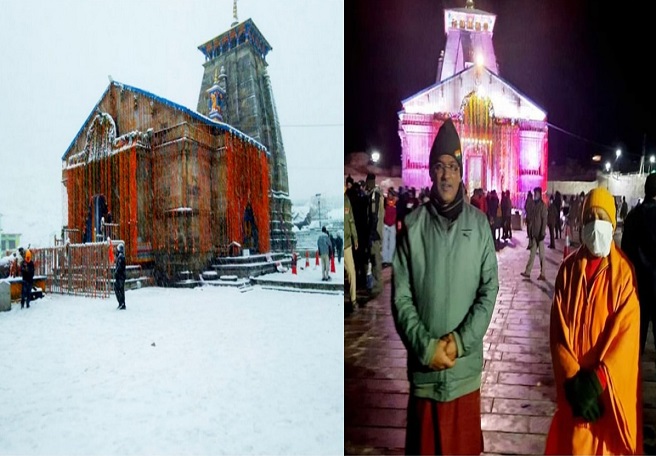 Yogi Adityanath, Trivendra Singh Rawat offer prayers at Kedarnath temple