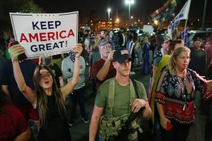 US Elections 2020: Trump supporters protest outside Arizona election center