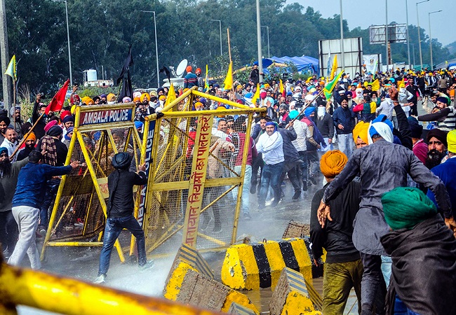 Delhi Chalo: Punjab, Haryana farmers protests in pictures