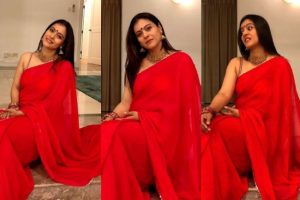 Karva Chauth 2020: Kajol shares stunning pictures in red saree, channels different moods during the fast