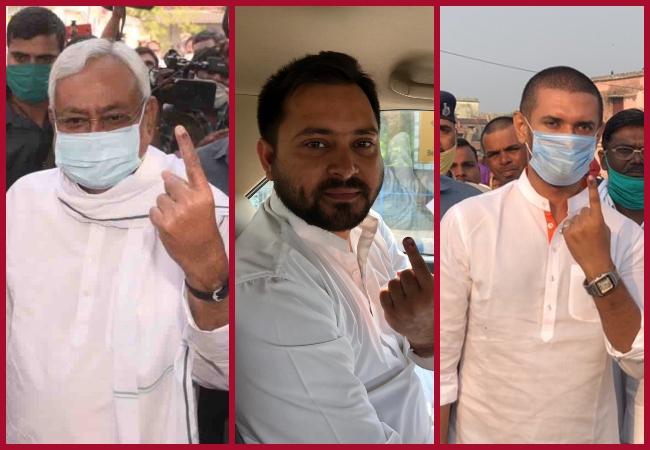 Bihar Elections 2020: Union Minister Ravi Shankar Prasad, Nitish Kumar, Tejashwi Yadav among early voters | See Pics