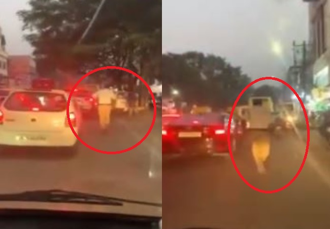 Hyderabad traffic cop runs through heavy traffic to clear way for ambulance, video goes viral