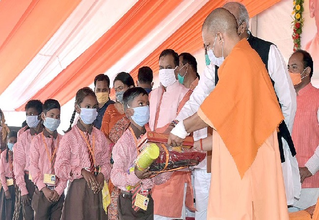 Uttar Pradesh CM Yogi Adityanath celebrates Diwali with Vantangia people