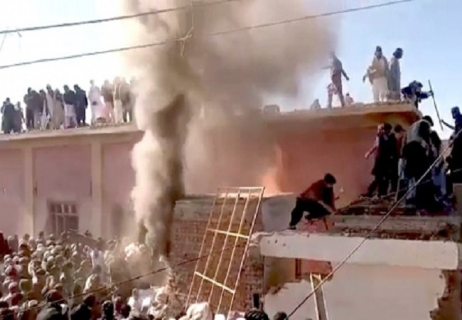 Hindu temple destroyed, set on fire by mob in Pakistan’s Khyber Pakhtunkhwa province