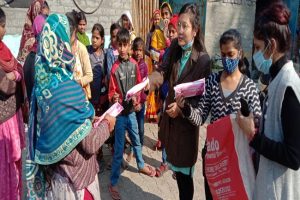 Menstrual hygiene campaign: ABVP’s women wing distributes sanitary pads to slum students