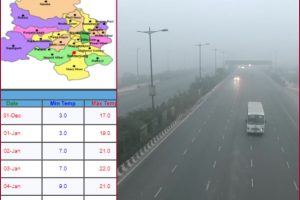 Delhi Weather Update: National capital shivers at 3.3°C, fog engulfs parts of city