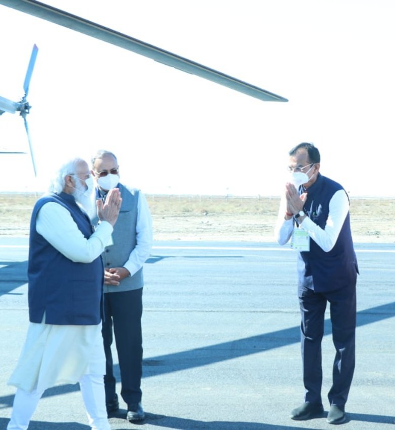 PM Modi welcomed at Dhordo in Kutch