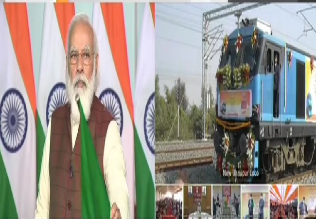 PM Modi inaugurates New Bhaupur-New Khurja section of Eastern Dedicated Freight Corridor