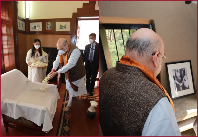 Amit Shah pays tribute to Rabindranath Tagore; See Pics