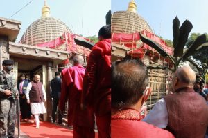 Amit Shah offers prayers at Maa Kamakhya Devi temple; See Pics