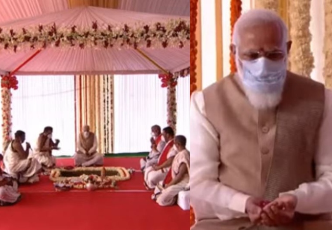 PM Narendra Modi lays the foundation stone for new Parliament building