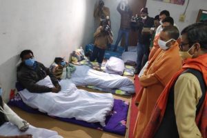 CM Yogi Adityanath inspects night shelter in Varanasi; See Pics