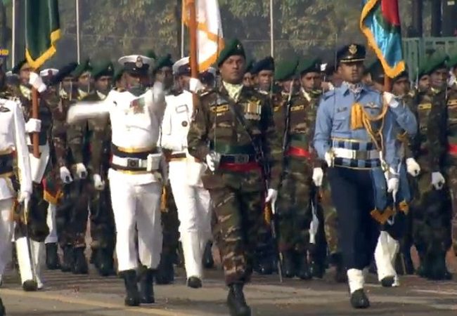 In a first, Bangladesh tri-service contingent takes part in India's Republic Day parade