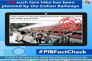 Fact Check: Railways says reports of fare hike from Jan 6, calls it ‘fake’, ‘baseless’