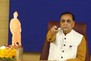 National Youth Day: CM Rupani lays foundation stone of library, hostel & open-air theater in Saurashtra University