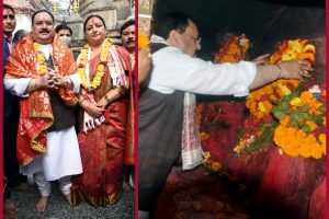 BJP president JP Nadda offers prayers at Maa Kamakhya Temple in Guwahati, Assam | See Pics