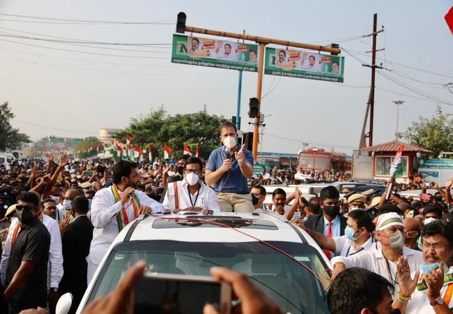 Rahul Gandhi holds a roadshow in Tamil Nadu: See Pics