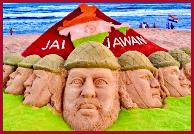Army Day 2021: Sudarsan Pattnaik pays tribute Indian Army with sand art