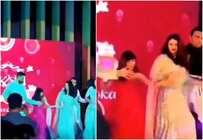 Aaradhya grooves with parents Aishwarya Rai and Abhishek Bachchan on ‘Desi Girl’- WATCH