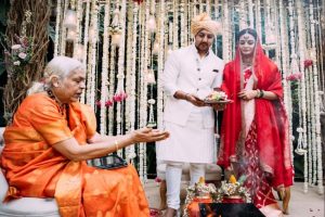 Dia Mirza shares picture of priestess conducting her wedding ceremony, says ‘Rise up’