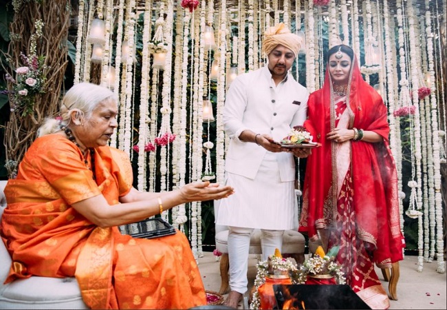Dia Mirza shares picture of priestess conducting her wedding ceremony, says ‘Rise up’