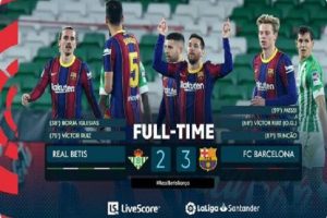 Real Betis vs Barcelona: Messi-Trincão to rescue as Barca extends winning run in La Liga