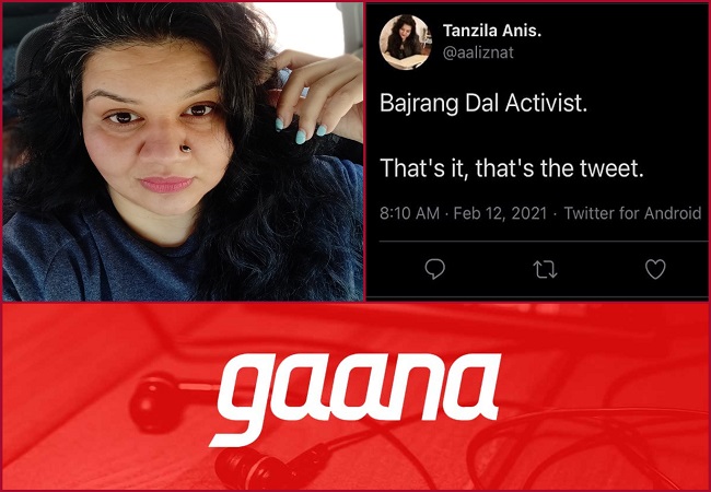 Gaana fires its employee Tanzila Anis over abhorrent tweet on Rinku Sharma murder