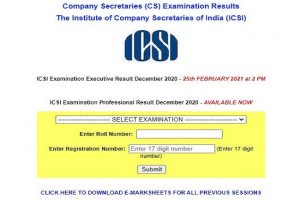 ICSI CS Professional, Executive results 2020 declared: Here’s the direct link