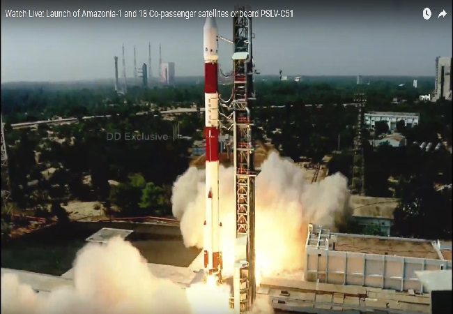 Watch: PSLV-C51 launched, with Amazonia-1 and 18 Co-passenger satellites onboard