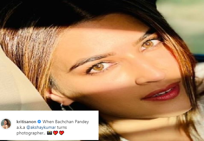Kriti Sanon treated fans with sunkissed picture of herself as Akshay Kumar turns her photographer; See here