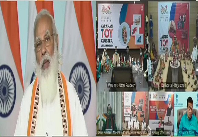 PM Modi pushes ‘vocal for local’ as he inaugurates India Toy Fair 2021