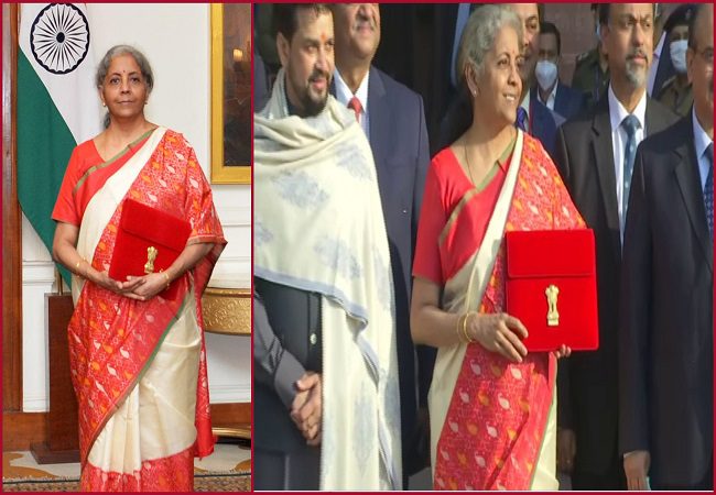 Nirmala Sitharaman dons 'auspicious' red for budget day look