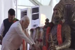 PM Modi pays tributes to Chhatrapati Shivaji Maharaj, on his Jayanti today
