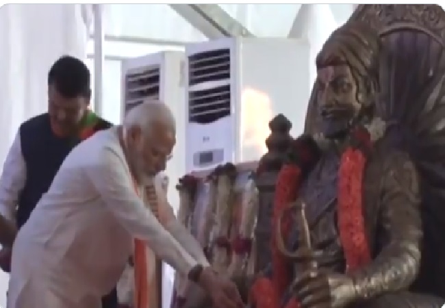 PM Modi pays tributes to Chhatrapati Shivaji Maharaj, on his Jayanti today