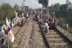 Rail Roko by Farmers: Police personnel deployed at Delhi’s Nangloi railway station