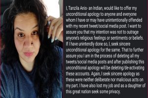 ‘Will be deleting social media accounts’: Tanzila Anis offers apology over her objectionable posts