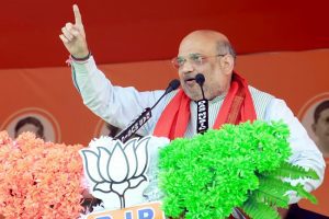 Rahul’s manifesto is to carry Badruddin Ajmal on shoulders and open borders: Amit Shah in poll rally