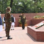 On the 50th Independence Day of Bangladesh, PM Modi paid tributes at the National Martyr’s Memorial in Savar. The courage of those who took part in the Liberation War of Bangladesh motivates many.