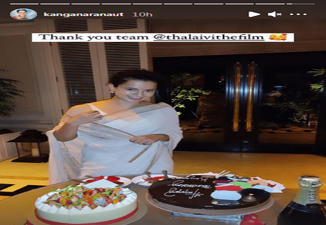 Happy Birthday Kangana Ranaut: Glimpses from ‘Thalaivi’ actress B’day celebration