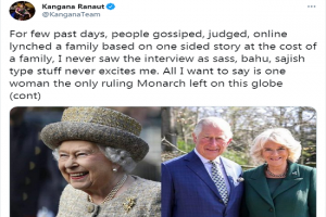Kangana Ranaut praises Queen Elizabeth, amid Meghan-Oprah interview