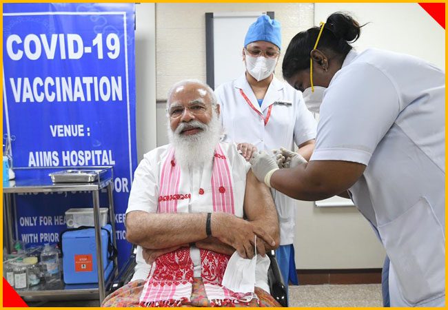 PM Modi,coronavirus vaccine,India Covid vaccination drive,PM Modi first vaccine dose,PM Modi vaccine news,PM Modi Covaxin,COVID-19 Vaccination,COVID-19 Vaccination Drive,India COVID-19 Vaccination