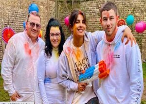 Priyanka Chopra celebrates Holi with Nick Jonas and his parents